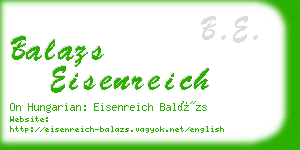 balazs eisenreich business card